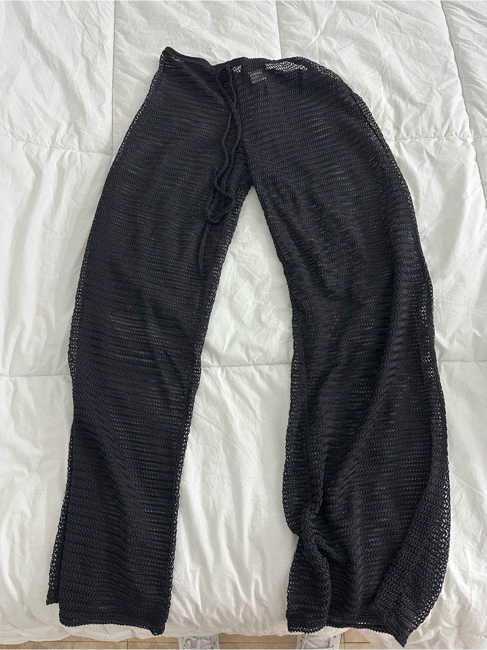 Jordan Taylor Black Crochet Swim Coverup Pants